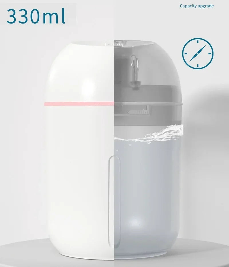 330ML USB Aroma Humidifier – Ultrasonic & Quiet