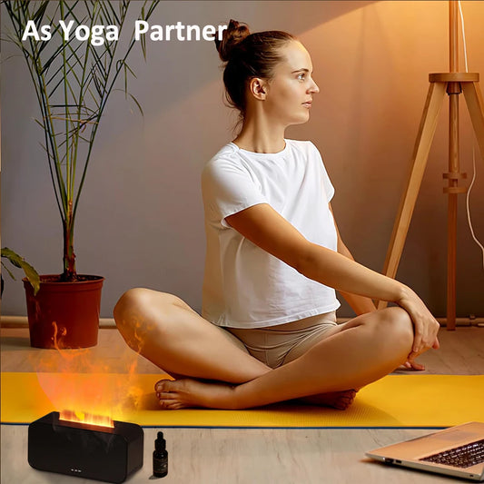 Flame Aroma Diffuser & Humidifier with LED Light